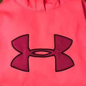 Under armour youth hot pink hooded sweatshirt